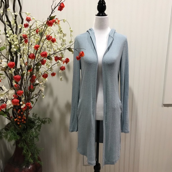 SZ SMALL & LARGE -SUPER SOFT OPEN CARDIGAN W HOOD - Picture 4 of 9